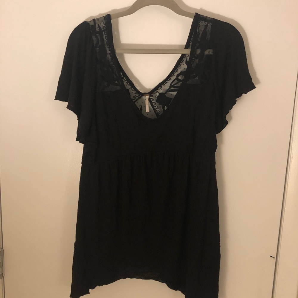 Free People Lace Babydoll Top